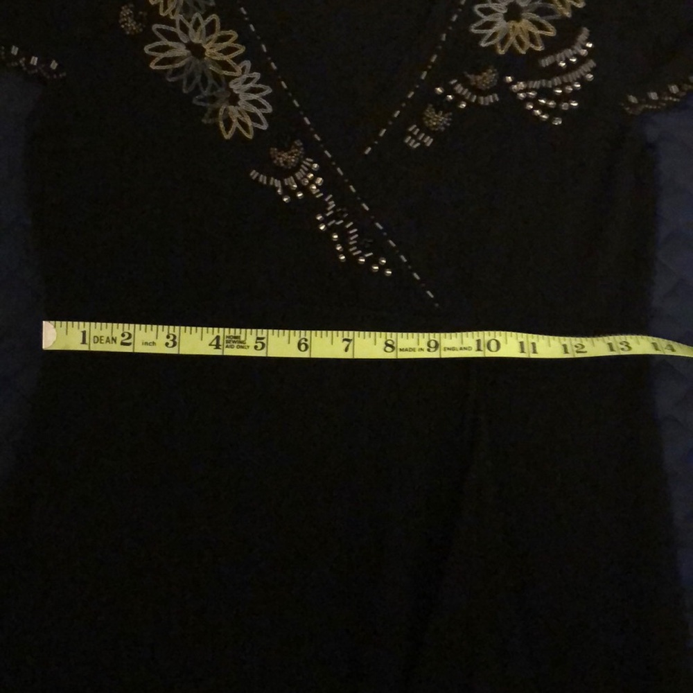 NWT Nanette Lepore size S black knit beaded dress - Picture 6 of 8